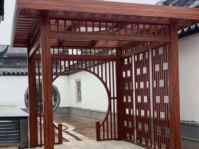 新中式凉亭和铝合金雨棚和铝合金阳光房以及铝艺大门厂家-潍坊联洋金属制品有限公司(浩润门业)