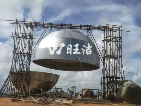 珠海工地 100T球形不銹鋼冷水塔制作003(ps)