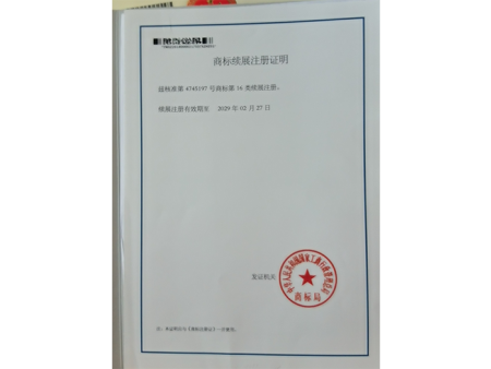 商标：注册证(续）