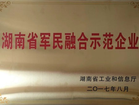 湖南省军民融合示范企业