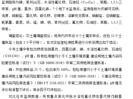 河北福德化工科技有限公司2024年度土壤和地下水自行监测报告。