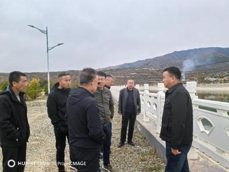 寧夏水利工程建設(shè)中心潘自林局長(zhǎng)等一行領(lǐng)導(dǎo)蒞臨我公司施工現(xiàn)場(chǎng)進(jìn)行考察調(diào)研