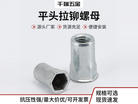 平头拉铆螺母 内六角拉铆螺母 各种规格铆接件螺母