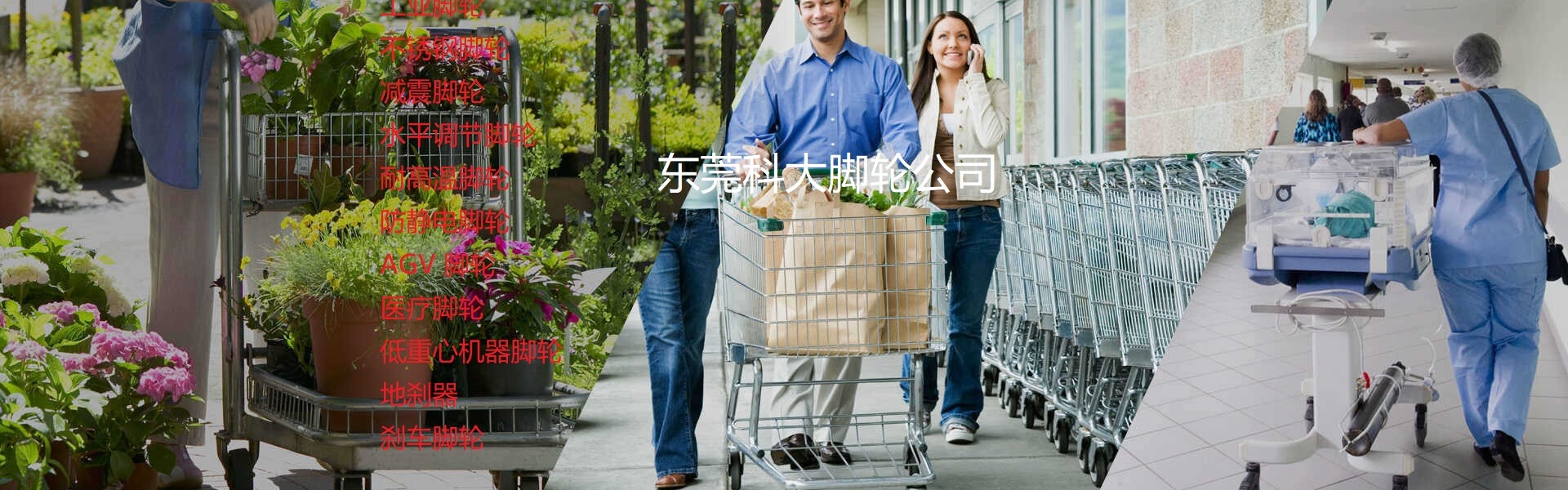 工业脚轮 不锈钢脚轮 减震脚轮 水平调节脚轮 耐高温脚轮 防静电脚轮 AGV 脚轮 医疗脚轮 低重心机器脚轮 地刹器 刹车脚轮
