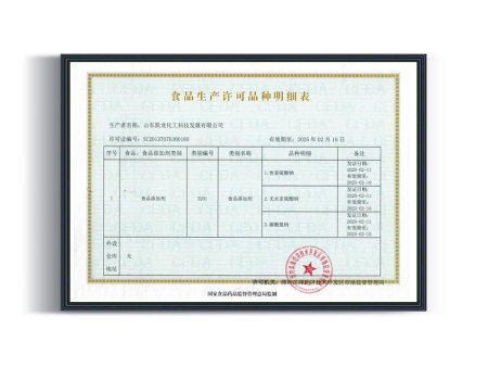 食品生产许可品种明细表