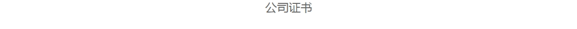 公司证书