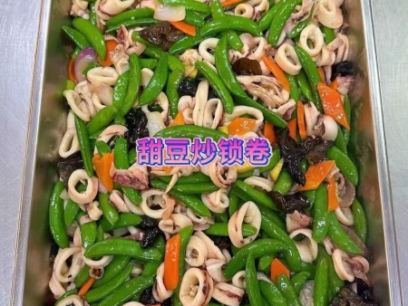 甜豆炒锁卷