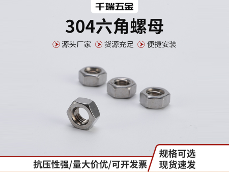 304六角螺母法兰螺母六角法兰面螺母花齿螺帽防滑带垫防松螺帽