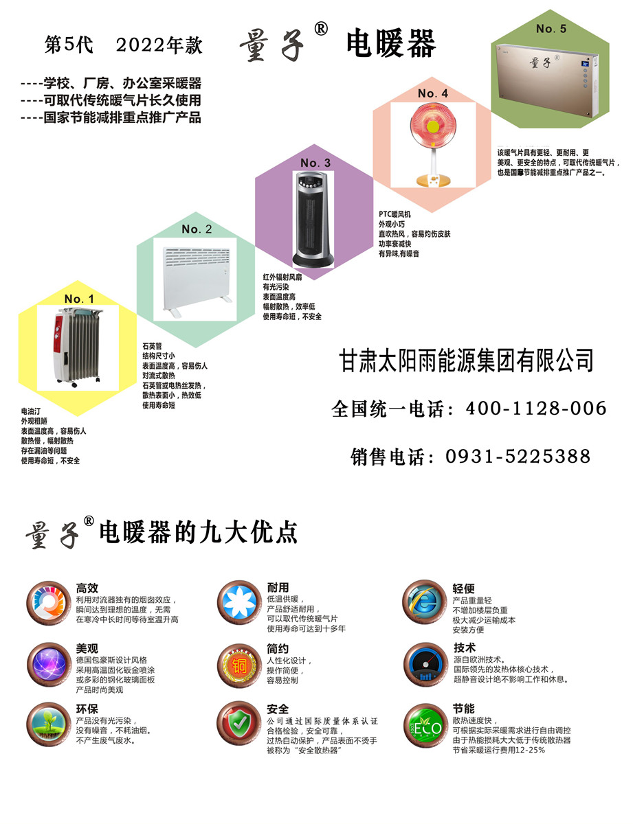 第5代 2022年款 量子電暖器上市