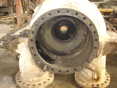 德国鲁尔泵壳修复前