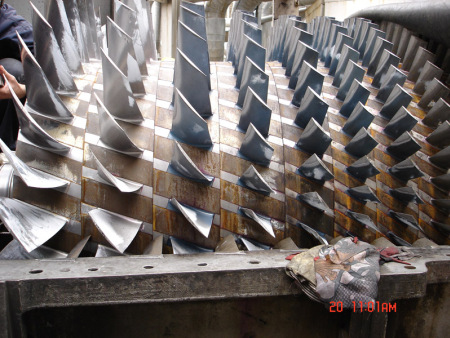 1、轴流风机转子修复