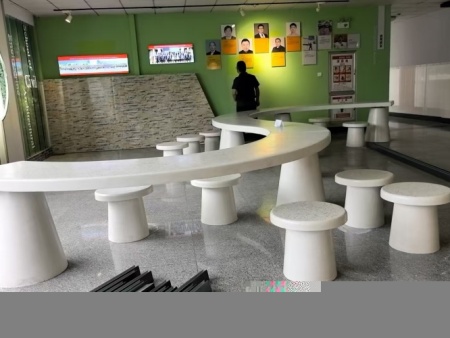 飾紀上品UHPC廠家 | 山東理工大學貝殼石UHPC休閑卡座